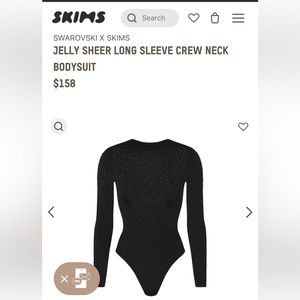 SWAROVSKI x SKIMS bodysuit